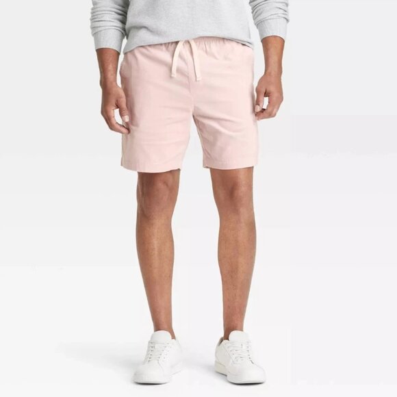 NWT Goodfellow & Co Men's Size 7 Ash Pink Elevated Corduroy Pull-On Shorts - Picture 1 of 12